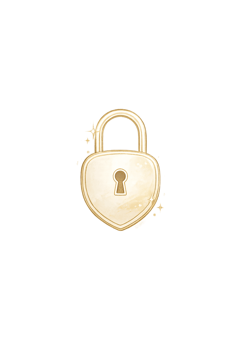 鍵を描いたゴールドの線画